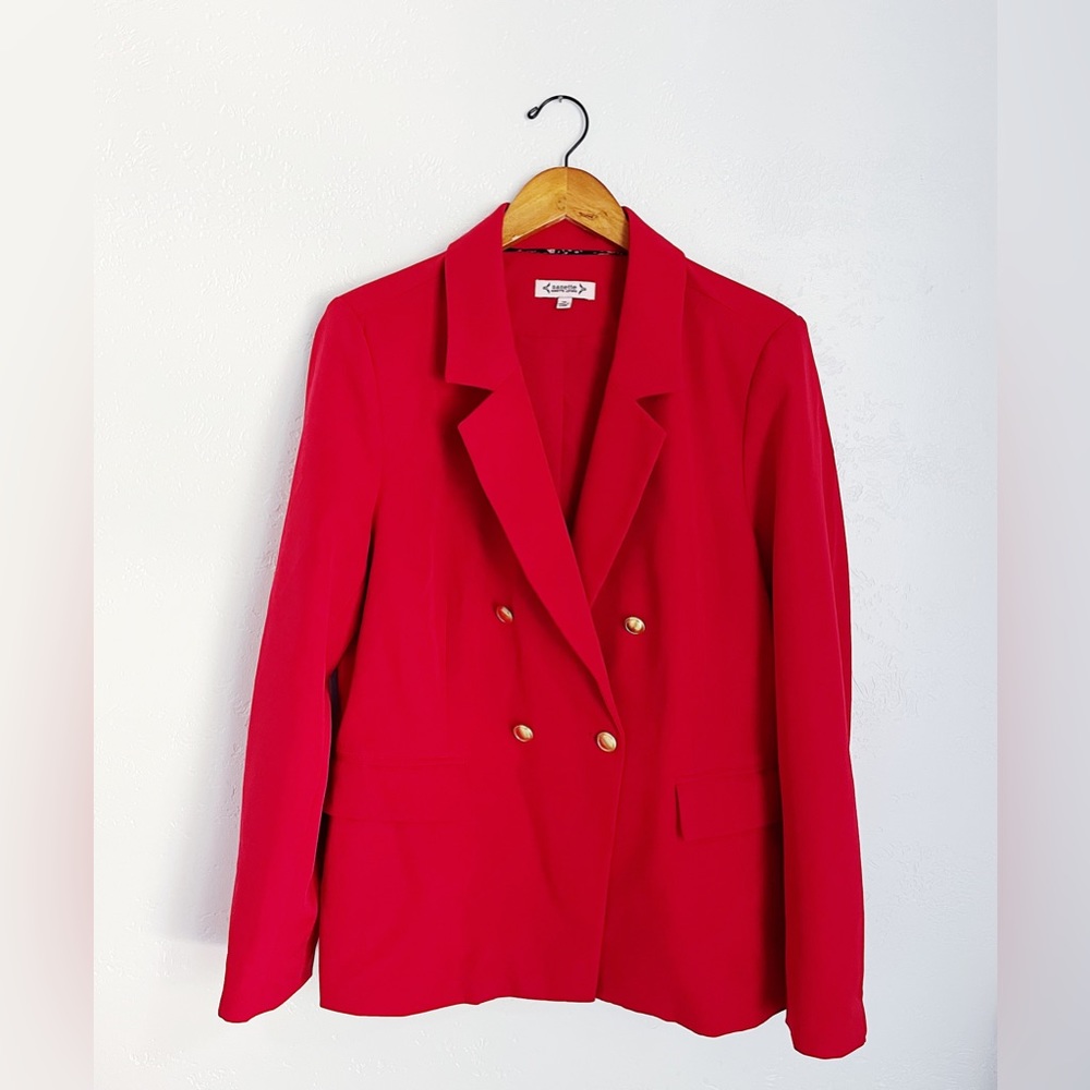 Nanette Lepore Red Double Breasted Blazer